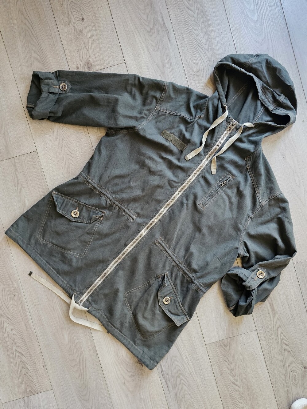 BDG Anorak Utility Oversized Canvas Cotton Jacket, Small